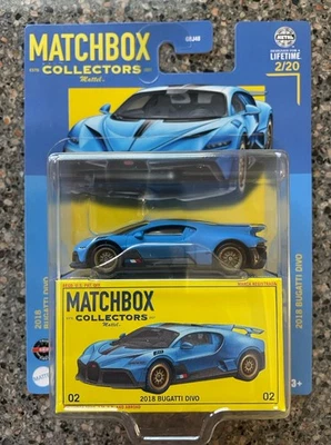 2023 Matchbox Collectors 2018 Bugatti Divo Blue Real Rider #2/20 - Image 1 of 3