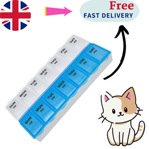 Weekly Pill Box Organizer Twice a Day 7 day AMPM Organizer Case Medicine - Picture 1 of 3