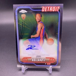 2024-25 Topps Chrome Ron Holland II RC Auto Detroit Pistons Rookie #TCA-RHO - Picture 1 of 2