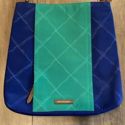Vera Bradley Preppy Poly Molly Crossbody Bag Green & Blue - Image 1 of 4