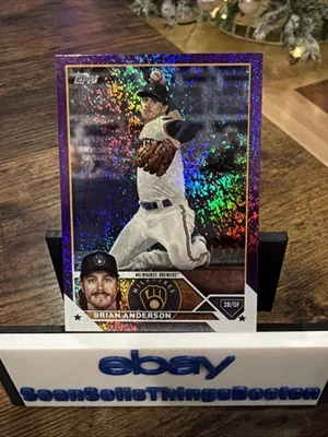 2023 Topps Series 2 - Brian Anderson #480 Purple Foil /799 - Image 1 of 3