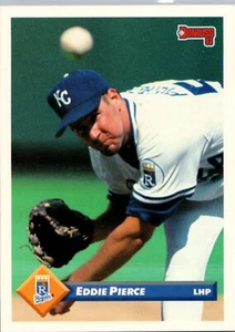 1993 Eddie Pierce #147 Donruss Kansas City Royals Rookie MBBC#44 - Picture 1 of 2
