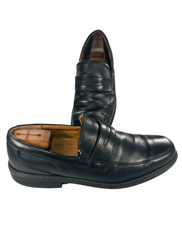 Mocassini slip on Ecco uomo comodi taglia 48 US 14 M in pelle nera