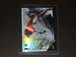 2015 TOPPS FINEST EDWIN ESCOBAR AUTOGRAPHED BASEBALL ROOKIE CARD RED SOX - Picture 1 of 1