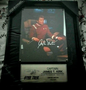 STAR TREK SHATNER KIRK AUTO PLAKETTE #294/995. - Bild 1 von 1