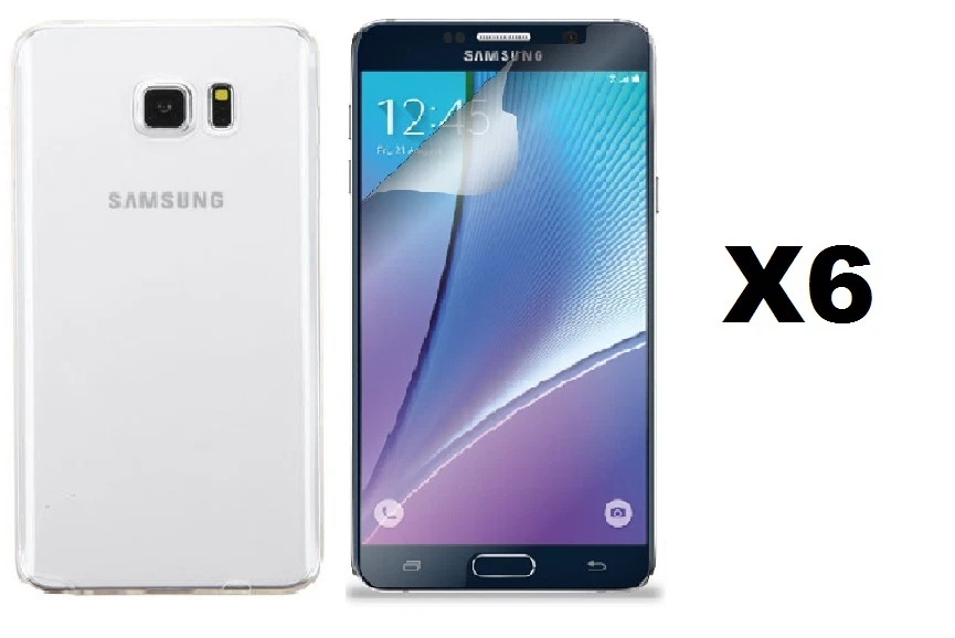 6 PC CLEAR SCREEN PROTECTOR ACCESSORY FOR SAMSUNG GALAXY NOTE 5 - Image 1 of 1