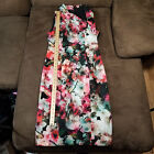 Black Halo Blaze Dress Pencil Sheath Floral Lined Made In Usa Size 8