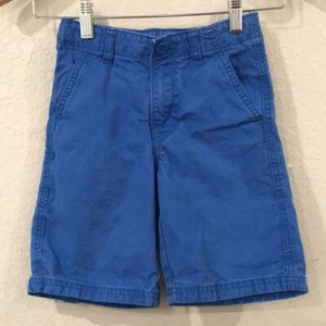 Crazy 8 Boys Sz 6 Shorts Blue Chino Flat Front Adjustable Waist 100% Cotton - Picture 1 of 10