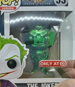 Funko Pop Heroes Special Edition Arkham Asylum Green Chrome Joker #53 +Protector - Picture 1 of 7