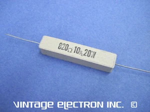 HAMILTON HALL Wire Wound Resistor 820 Ohm 10% 20 Watt (NOS USA, HAFLER RW20-821) - Picture 1 of 6
