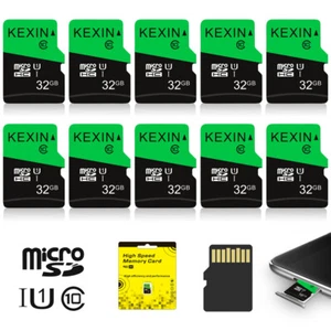 10Pack 32GB Micro SD TF Card SDHC Class 10 Flash Memory Card For Phone Camera - Picture 1 of 12