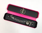 Juicy Couture Silver Plated Starter Charm Bracelet Keychain in Box YJRU2484