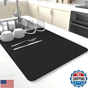 Dish Drying Mat for Kitchen Counter,Drying Mat for Dish Rack,Absorbent Hide S - Picture 1 of 5