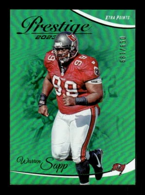 2023 Panini Prestige #281 Warren Sapp Xtra Points Green #/199 - Image 1 of 2