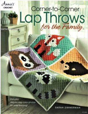 Corner to Corner Lap Throws   Annie's Crochet Pattern Booklet  ~ 5 Designs - Image 1 of 2
