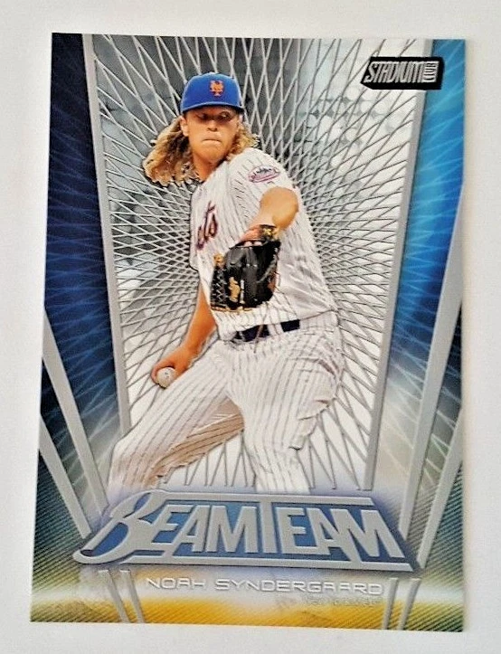 2017 TOPPS STADIUM CLUB NOAH SYNDERGAARD BEAM TEAM 5X7 JUMBO ART CARD #/49 METS - Image 1 of 1