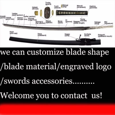 Custom Japanese Samurai Swords Katana Wakizashi Tanto Unique design Knife - Image 1 of 4