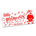 Autoaufkleber Baby Kind Heckscheibe Little Princess on Bord - Neon Rot KX069