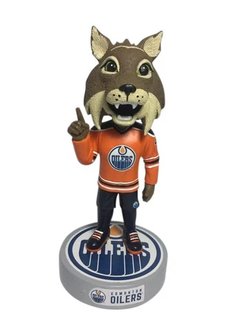 Hunter Edmonton Oilers Logo Base Bobblehead NHL Cover