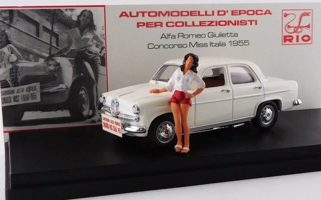 Alfa Romeo Giulietta Concorso Miss Italia 1955 1/43 RIO4608/P Rio Made Italy - Immagine 1 di 1