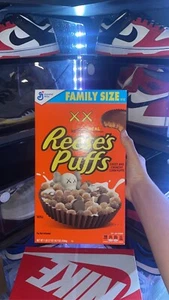 Kaws Reeses Puffs Family Size Cereal Box Limited Edition - Picture 1 of 4