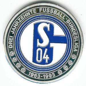 FC Schalke 04 Silber-Münze-Medaille 999 mit Punze # 30 Jahre Bundesliga # - Bild 1 von 2