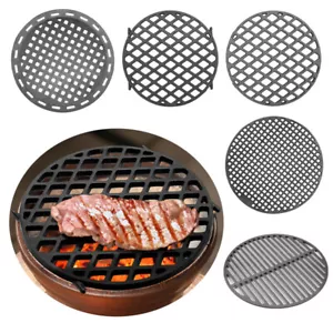 Round Cast Iron BBQ Grill Grate Cooking Grid Rack Replacement Charcoal Grill - Picture 1 of 37