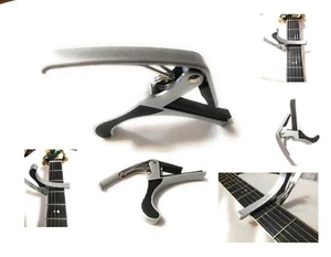 Guitarra Capo Cambio Rápido Guitarra Acústica Gatillo Plateado Capo Llave Abrazadera EE. UU. - Imagen 1 de 8
