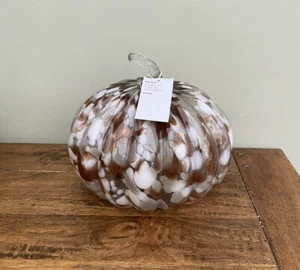 NEXT Glass Pumpkin Ornament Confetti Speckled Autumn - BNWT - Picture 1 of 3