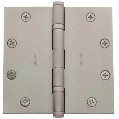 Nuevo en caja par de herrajes Baldwin 5”x 5” bisagra de esquina cuadrada níquel antiguo 1051-151 Foto 1 de 3