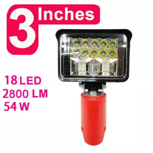 Wireless LED Work Light 3 Inch 18LED 2800LM 54W For Milwaukee M12 Li-ion Battery - Picture 1 of 6