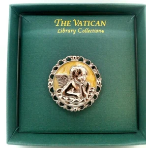 Broche de colección 'Querubín de Rafael', colección de la biblioteca del Vaticano, etiqueta de precio $24 - Imagen 1 de 4