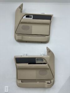 2007-2014 Ford Expedition Front Driver & Passenger Door Panels OEM Tan Nice