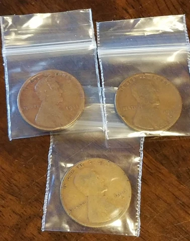 Semi Key 1911 D 1912 D 1913 D Lincoln Wheat Cent 3 Coins Cover