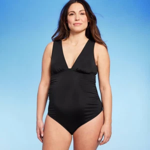 Isabel Maternity One Piece Maternity Swimsuit by Ingrid & Isabel Black Size XL - Picture 1 of 8
