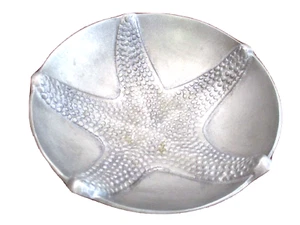 8 '' starfish pewter or aluminum made in India metal serving nautical ocean bowl - Picture 1 of 6