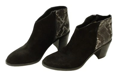 Botines SixtySeven Mujer Talla 40 Hechos en España Patrón Piel de Serpiente Gamuza Negros Foto 1 de 4