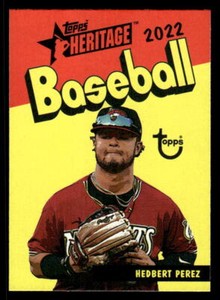 Hedbert Perez 2022  Topps Heritage Minor League #73PC-5 1973 Topps Pack Cover