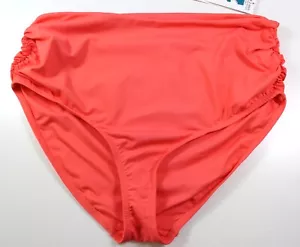 Anne Cole HW Bikiniunterteil mit gerafften Seiten Größe Large saftig (orange) Einzelhandel 54 $ - Bild 1 von 3