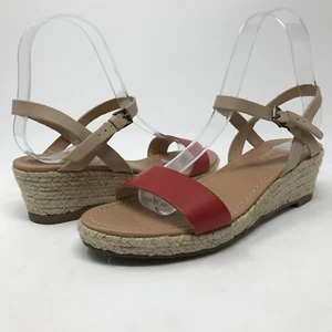 Sandali in pelle zeppa Corso Como Espadrillas plateau NON ABBINATI taglia L 8,5 R 7,5 - Foto 1 di 12
