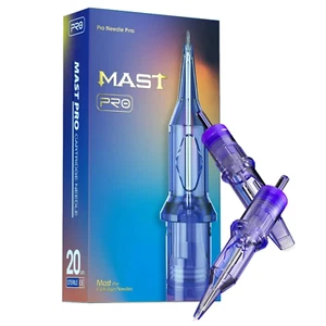 Mast Pro Tattoo Cartridges – 20 Pcs Disposable Needles for Lining & Shading - Picture 1 of 3