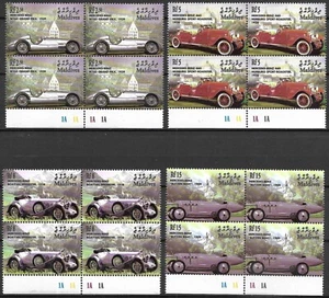 MALDIVES - 2001 MNH "MERCEDES-BENZ Vintage Cars" Complete Set, Block Of Four !! - Picture 1 of 1