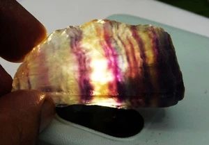 Flawless 150.25Ct Natural Bi-Color Fluorite Rough Untreated "Certified" Gemstone - Picture 1 of 5