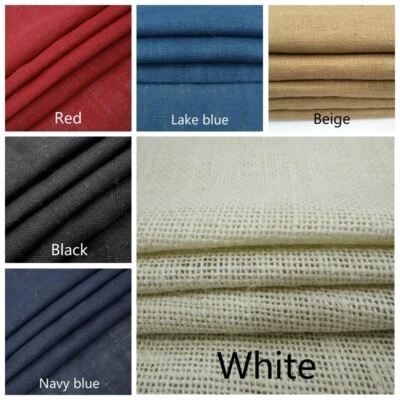 Natural 100% Jute Fabric Burlap Plain Flax Linen Cloth Eco Material Craft - Image 1 of 4