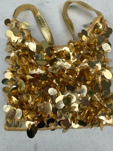 Gold Pailletten Mini Tasche Abend Clutch Festival Party Glitzer Handtasche Y2K Stil Neu - Bild 1 von 4
