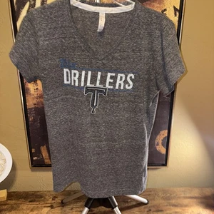 Tulsa Drillers V Cut Women's T-Shirt Size M Great Shape - Picture 1 of 4