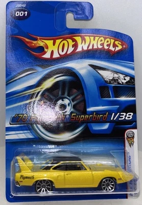 Hot Wheels 2006 primeras ediciones 70 Plymouth Superbird #1/38 amarillo Foto 1 de 4