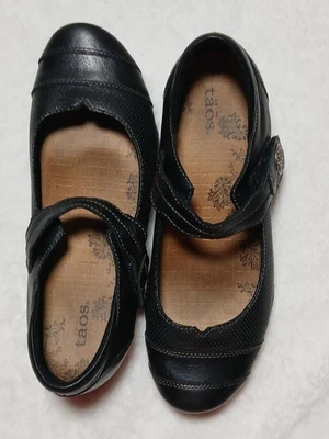 Zapato Taos Mujer Tirantes Talla 9w Negro Mary Jane Plano Usado qp Foto 1 de 4