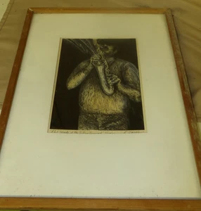 Phil Woods at The Villas Vanguard Art Drawing by R Ganes - Picture 1 of 6