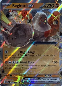 Pokemon TCG Regirock ex - 101/182 Holofoil SV10: Destined Rivals Double Rare - Picture 1 of 2